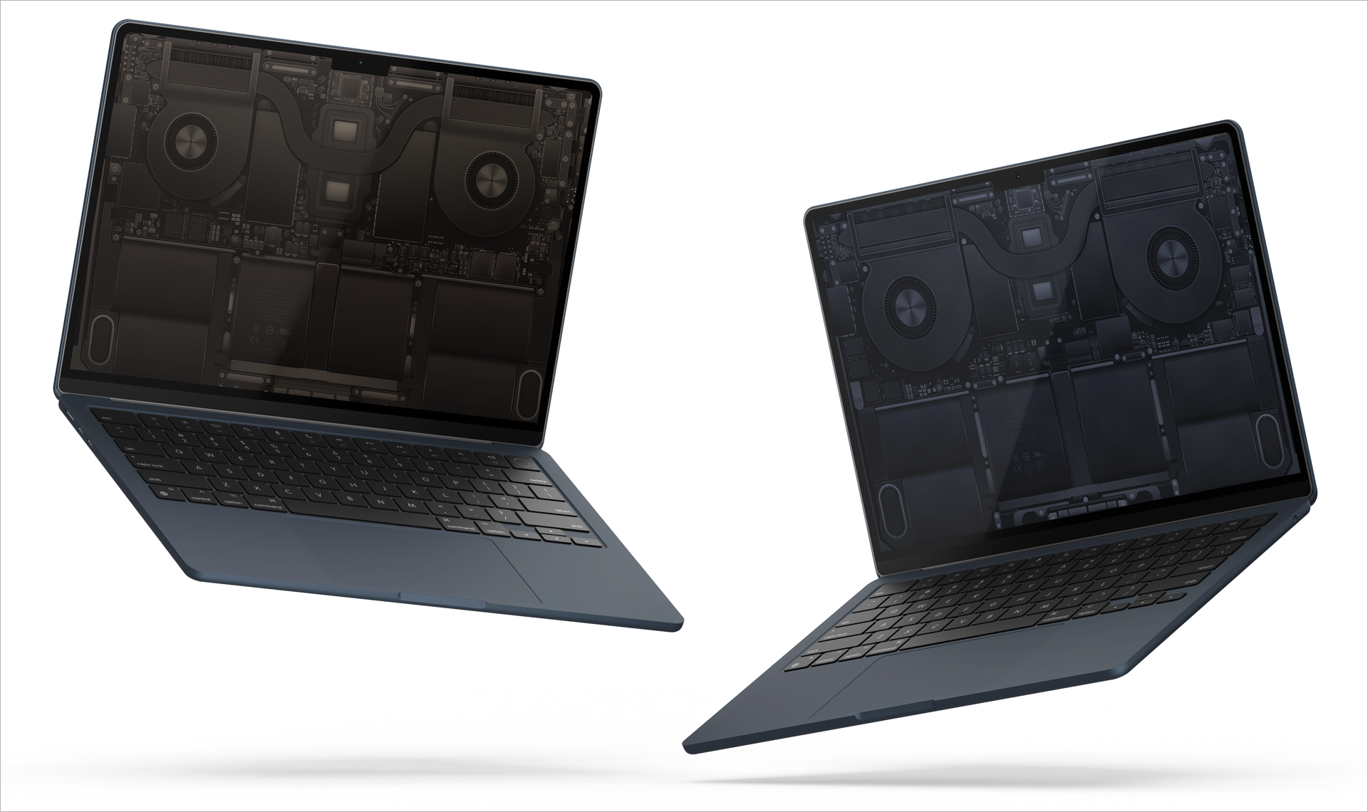 Fun • Visualisez les composants des MacBook Pro grâce à des fonds d’écran colorés